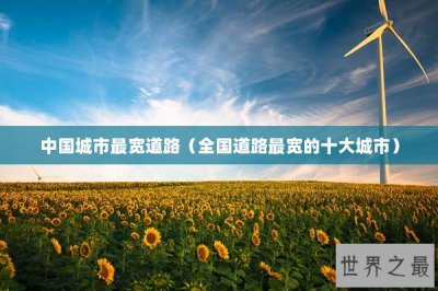 ​中国城市最宽道路（全国道路最宽的十大城市）
