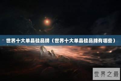 ​世界十大单晶硅品牌（世界十大单晶硅品牌有哪些）