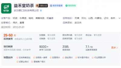 ​奶茶品牌加盟标准及前期投资成本大全