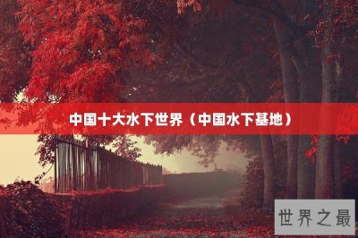 ​中国十大水下世界（中国水下基地）