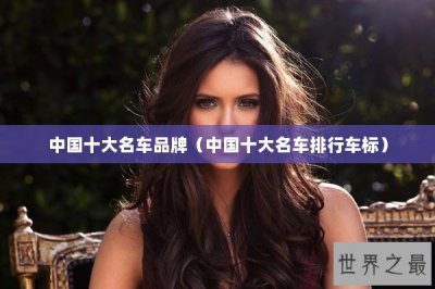 ​中国十大名车品牌（中国十大名车排行车标）