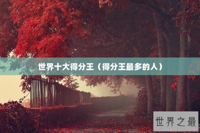 ​世界十大得分王（得分王最多的人）