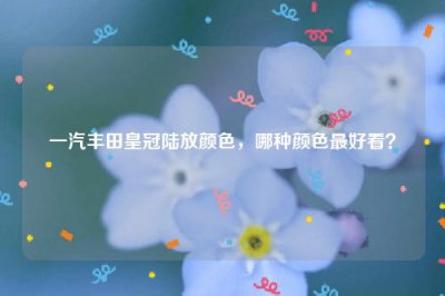 ​一汽丰田皇冠陆放颜色，哪种颜色最好看？