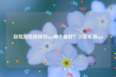 ​自驾游线路规划app哪个最好？三款实用app