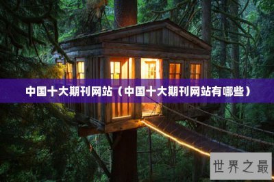 ​中国十大期刊网站（中国十大期刊网站有哪些）