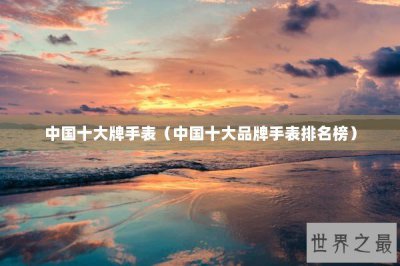 ​中国十大牌手表（中国十大品牌手表排名榜）