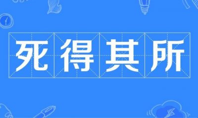 死得其所的所是什么意思