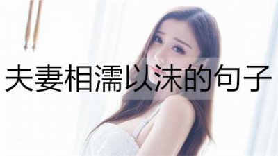 ​夫妻相濡以沫的句子，平凡却感人的情话