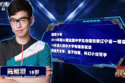 ​陈鲲羽个人资料 小哥哥未来做科研的话会有很大前途啊